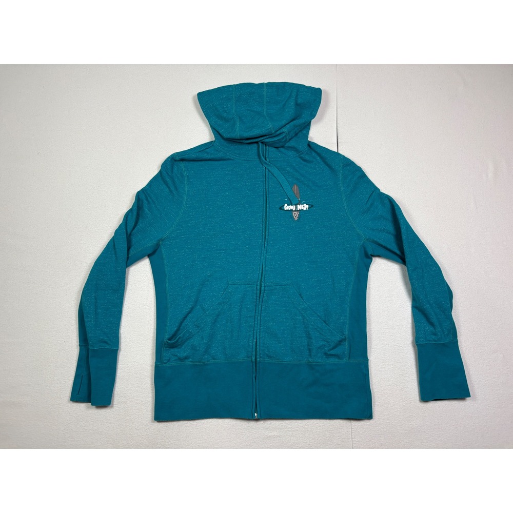 Independent Trading Co Crows Nest Surf Shop Zip Hoodie Teal Blue Uni Medium